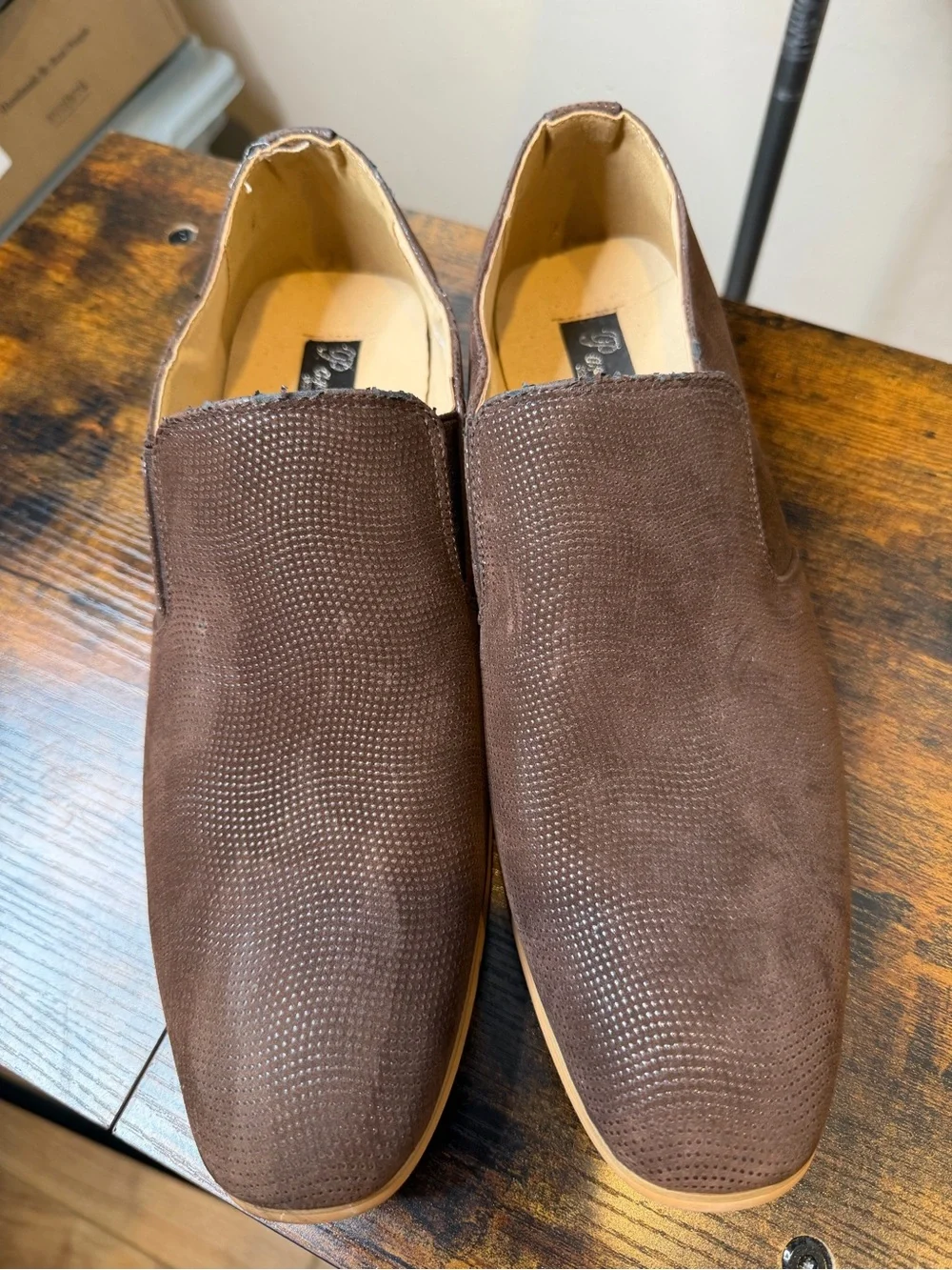 Párrazo brown snake-print slip-on loafers Blackstone 01 Size 10